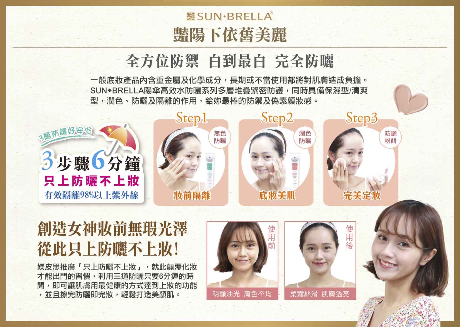 SUN.BRELLA陽傘高效水防曬系列